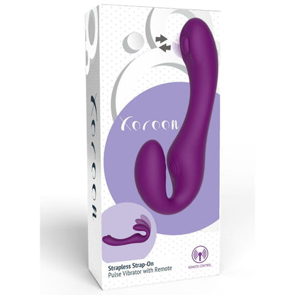 Xocoon - vibromasseur 2 en 1 strap-on sans lanière avec télécommande violet