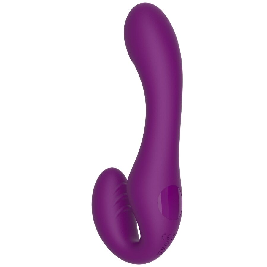 Xocoon - vibromasseur 2 en 1 strap-on sans lanière avec télécommande violet