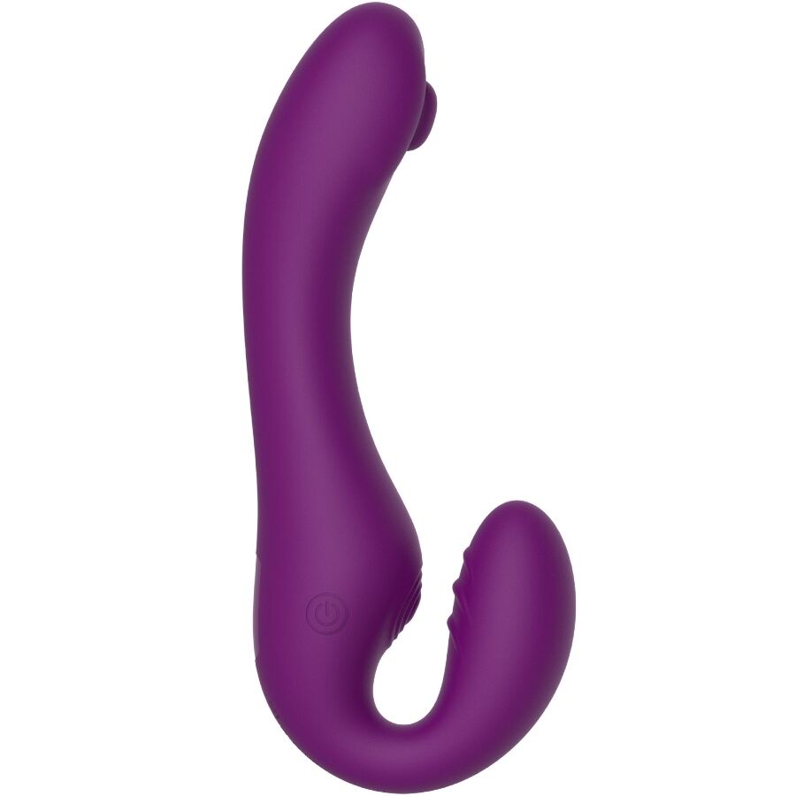 Xocoon - vibromasseur 2 en 1 strap-on sans lanière avec télécommande violet