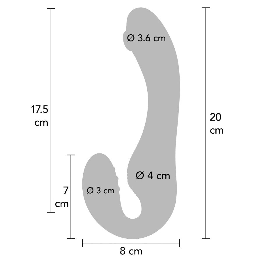 Xocoon - vibromasseur 2 en 1 strap-on sans lanière avec télécommande violet