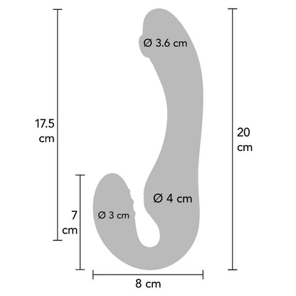 Xocoon - vibromasseur 2 en 1 strap-on sans lanière avec télécommande violet