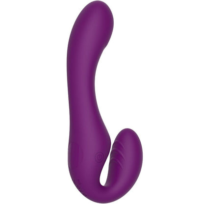 Xocoon - vibromasseur 2 en 1 strap-on sans lanière avec télécommande violet