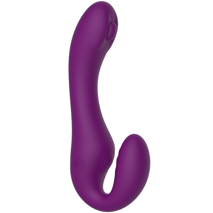 Xocoon - vibromasseur 2 en 1 strap-on sans lanière avec télécommande violet