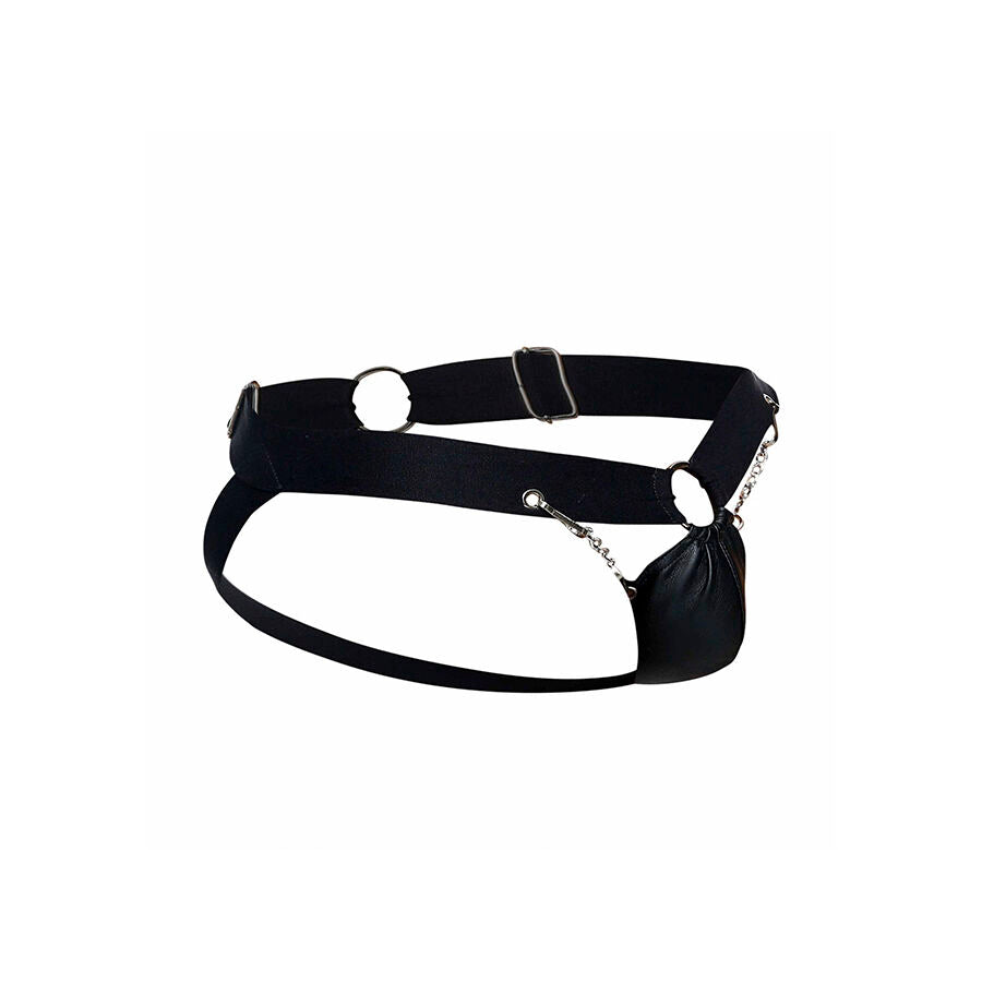 Mob - dngeon jockstrap nero con catena taglia unica