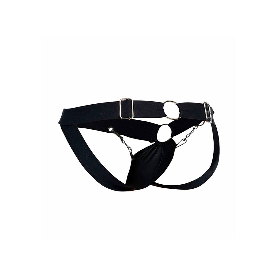 Mob - dngeon jockstrap nero con catena taglia unica