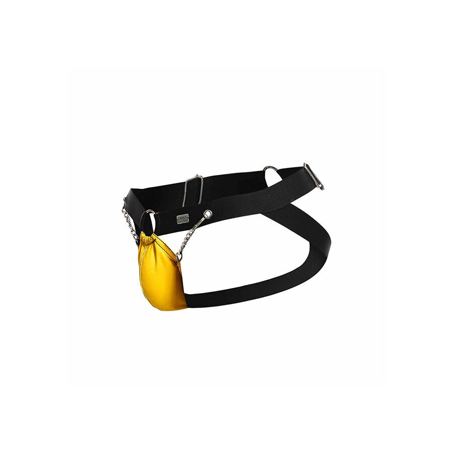Mob - dngeon jockstrap giallo con catene taglia unica