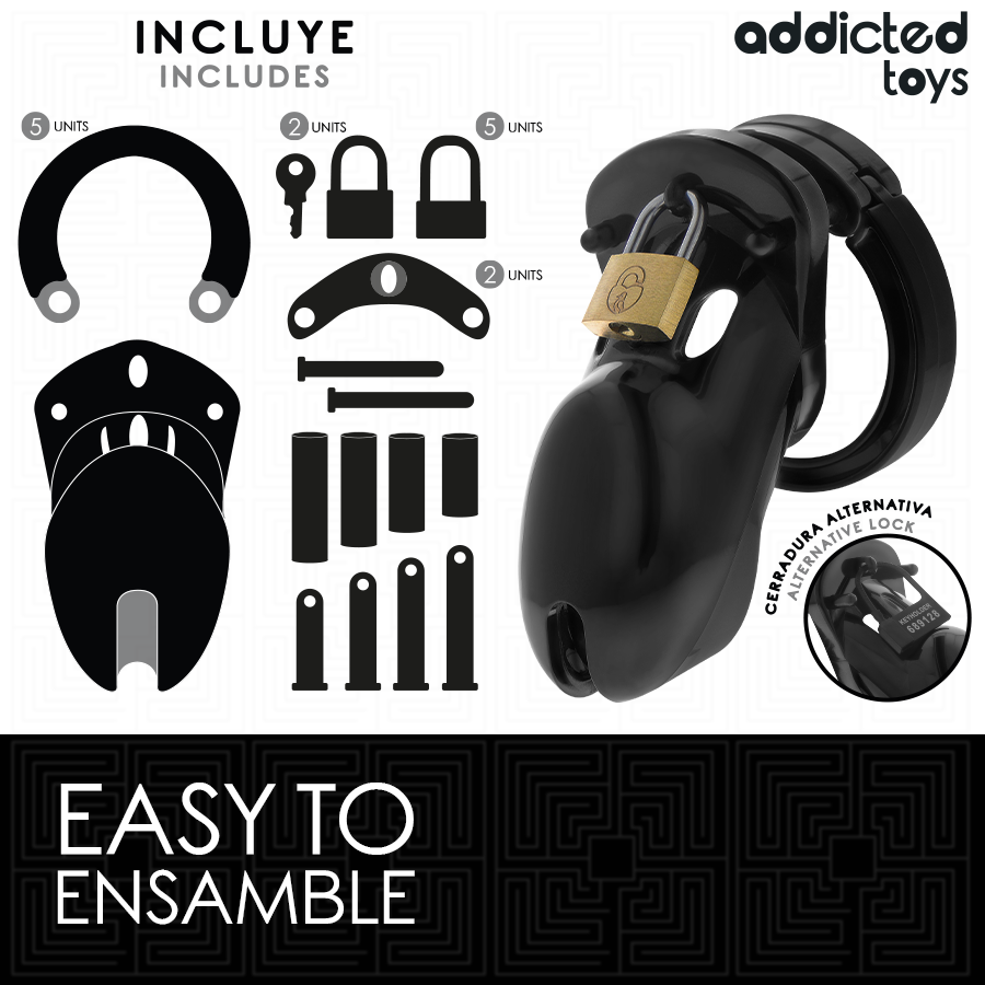 Addicted toys locked - gabbia per pene forbidden vault 10 cm