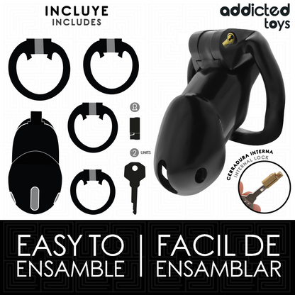 Addicted toys locked - mindnight cell gabbia per pene taglia l