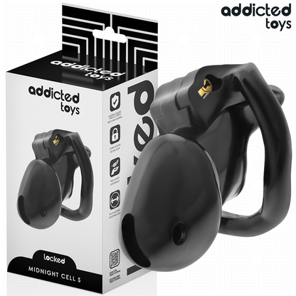 Addicted toys locked- mindnight cell gabbia per pene taglia s 4.8 cm