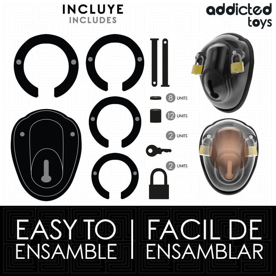 Addicted Toys Locked - cage à pénis sans clé 11,5 cm