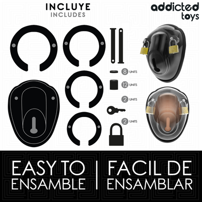 Addicted Toys Locked - cage à pénis sans clé 11,5 cm