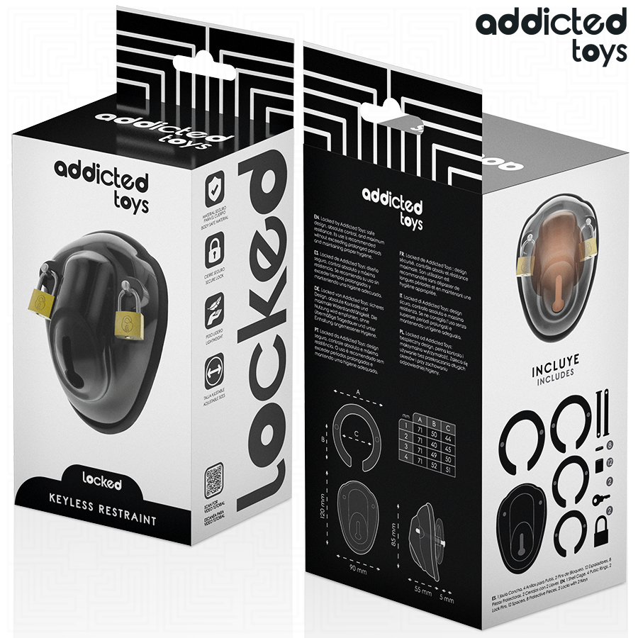 Addicted Toys Locked - cage à pénis sans clé 11,5 cm