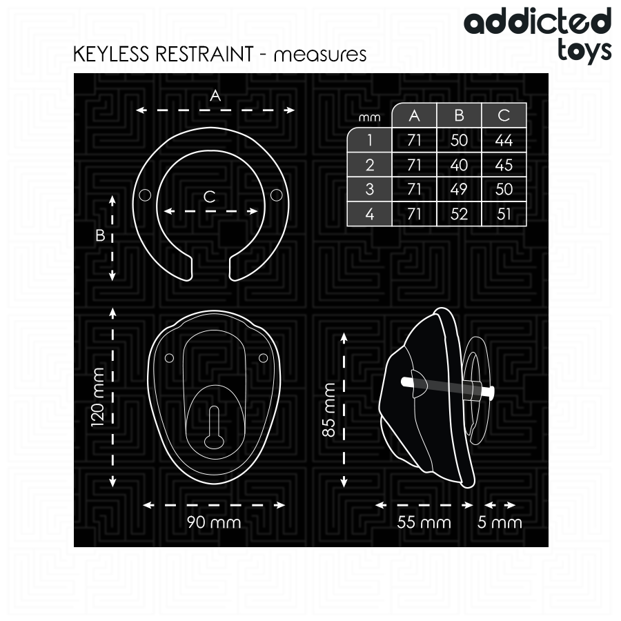 Addicted Toys Locked - cage à pénis sans clé 11,5 cm