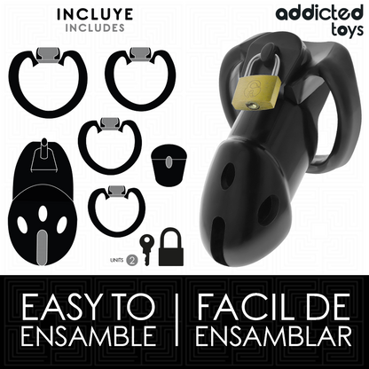Addicted toys locked - gabbia per pene den non rottura 9,8 cm