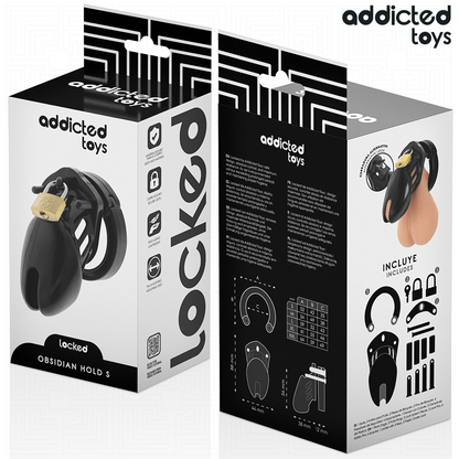 Addicted toys locked - gabbia per pene obsidian hold taglia s