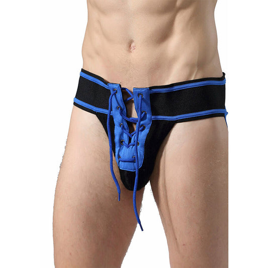 Mob - fetish jockstrap football blu taglia xl