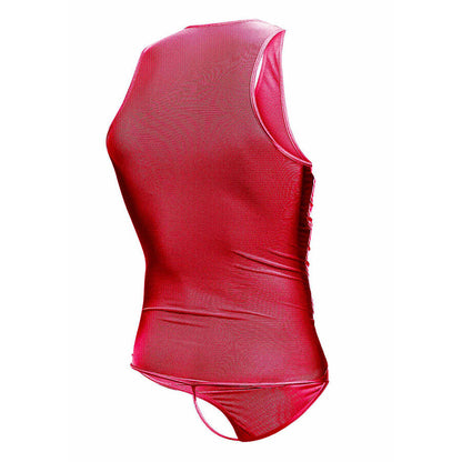 Mob - bodysheer rosso trasparente taglia l/xl