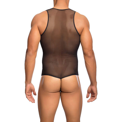 Mob - bodysheer nero trasparente taglia l/xl