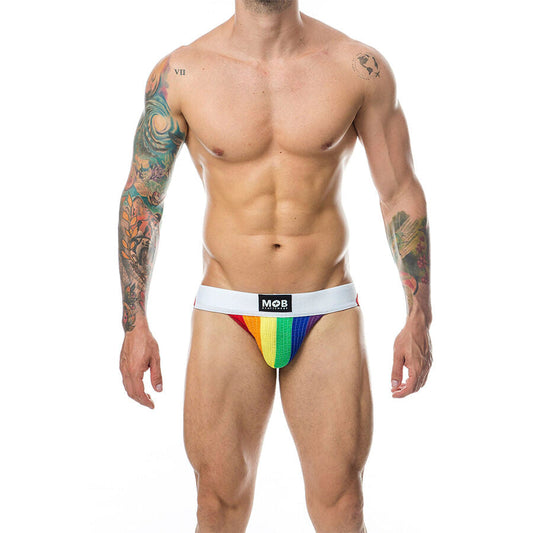 Mob - jock stripe classico arcobaleno taglia s