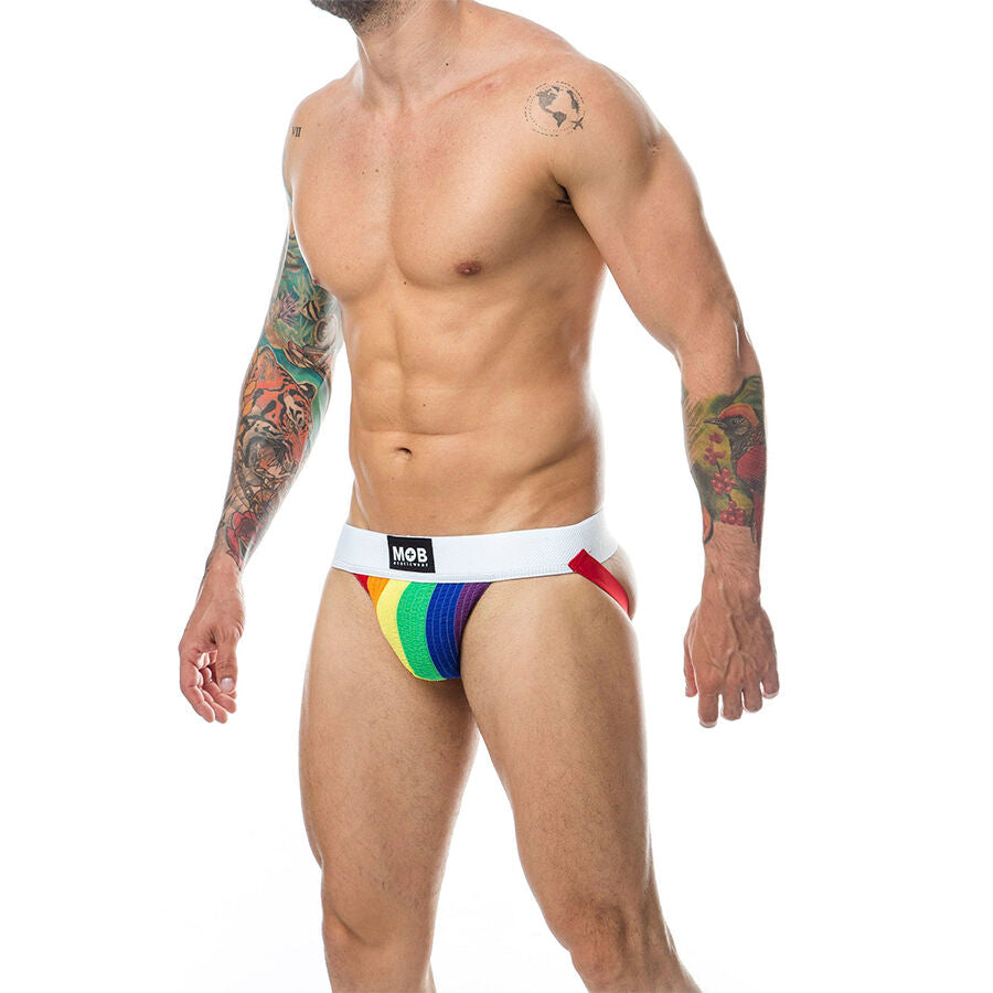 Mob - jock stripe classico arcobaleno taglia xl