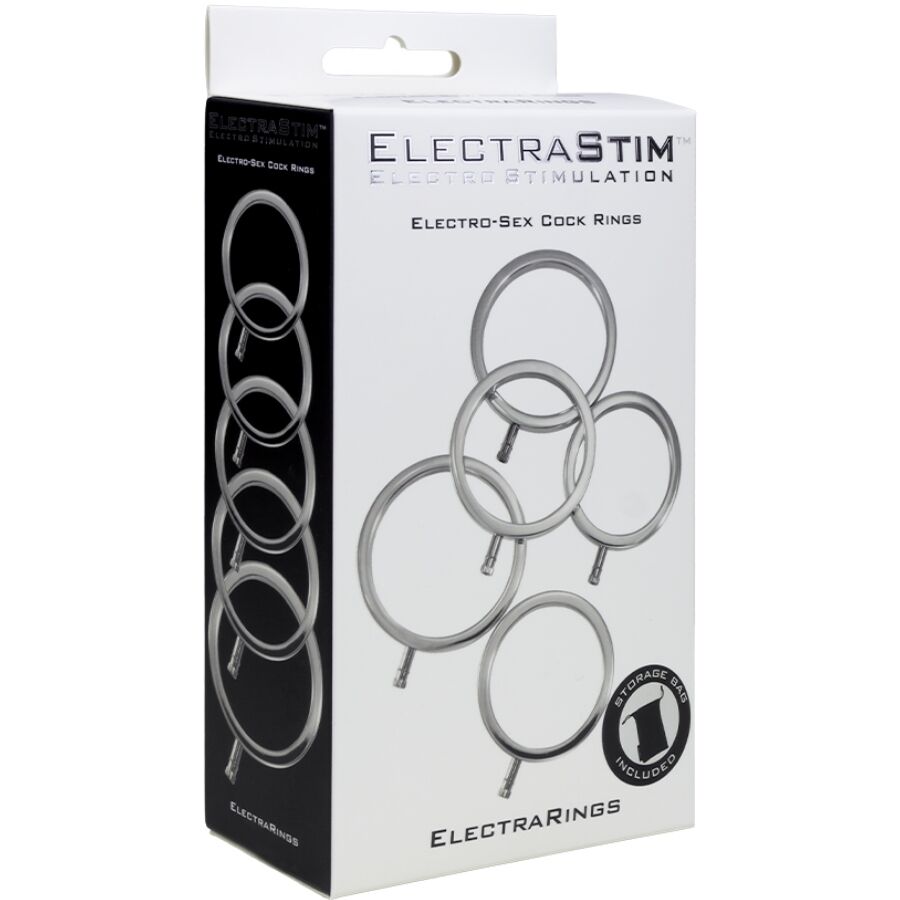 Electrastim - electrarings anelli per pene in metallo confezione da 5