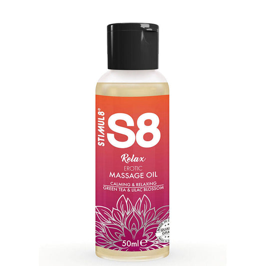 Stimul8 - s8 relax olio per massaggio erotico tè verde 50 ml