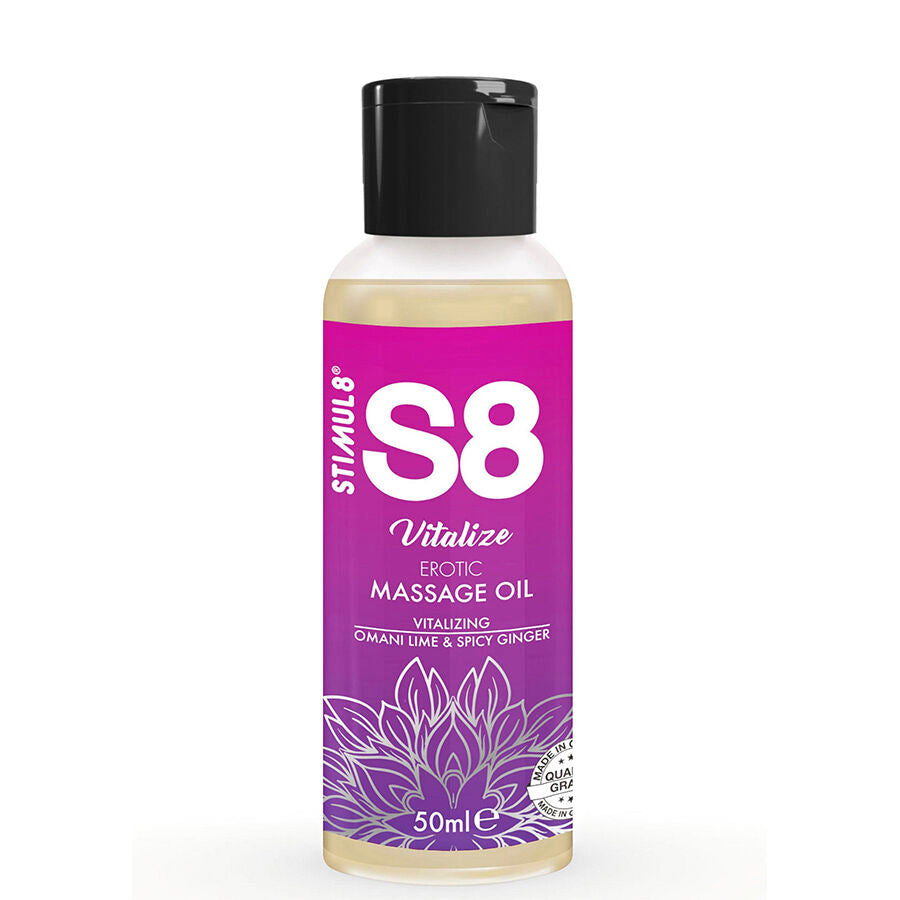 Stimul8 - s8 vitalize olio per massaggio erotico lime 50 ml