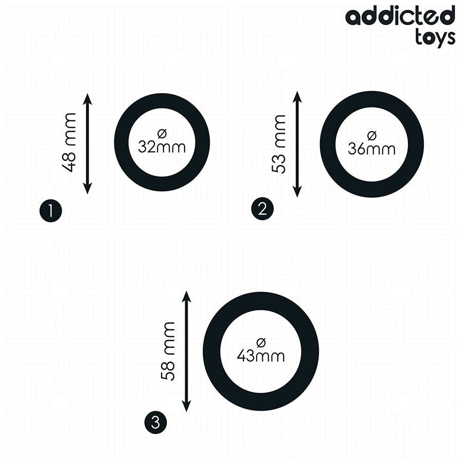 Addicted toys - set di anelli in silicone modello 1