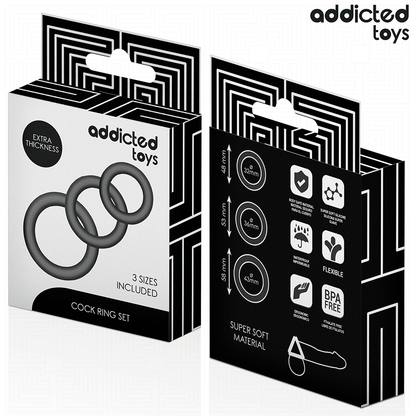 Addicted toys - set di anelli in silicone modello 1