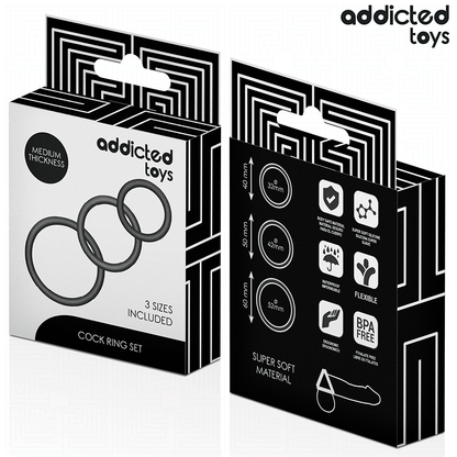 Addicted toys - set di anelli in silicone modello 2