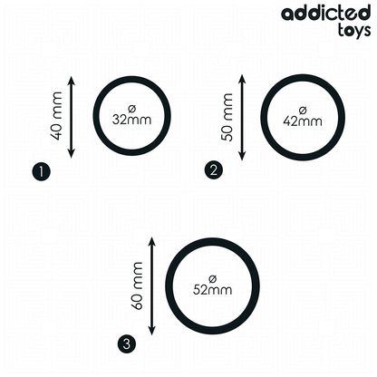Addicted toys - set di anelli in silicone modello 2