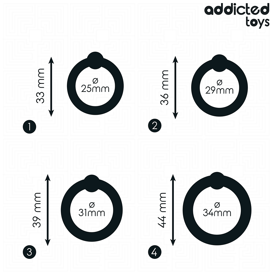 Addicted toys - set di anelli in silicone a pressione