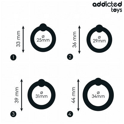 Addicted toys - set di anelli in silicone a pressione