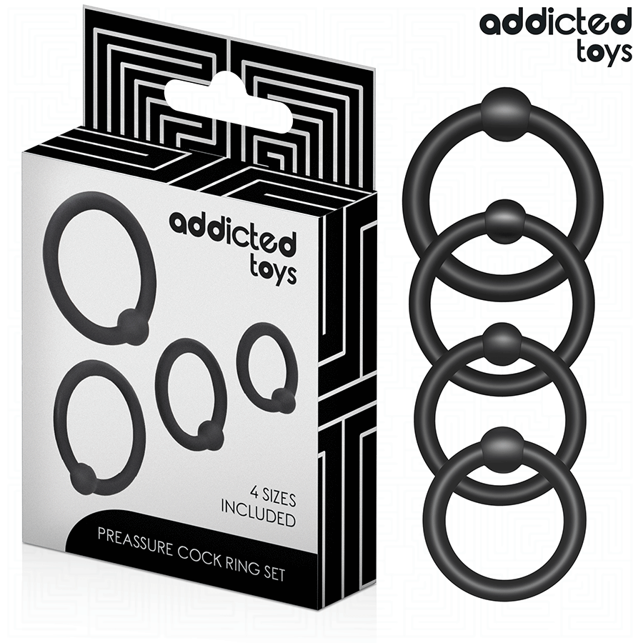 Addicted toys - set di anelli in silicone a pressione