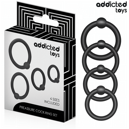Addicted toys - set di anelli in silicone a pressione