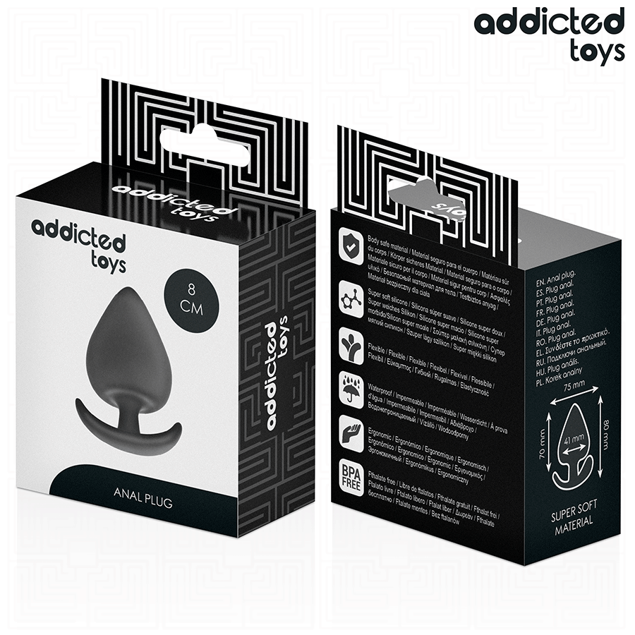 Addicted toys - tappo anale taglia l 8 cm