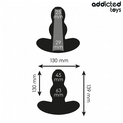 Addicted toys - tappo anale cavo taglia xl 13,9 cm