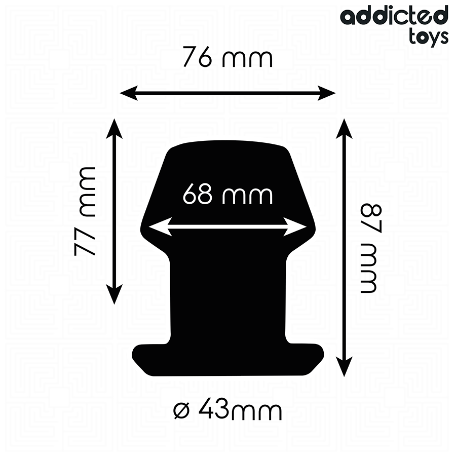 Addicted toys - extreme hollow anal plug taglia m 8,7 cm
