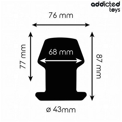 Addicted toys - extreme hollow anal plug taglia m 8,7 cm