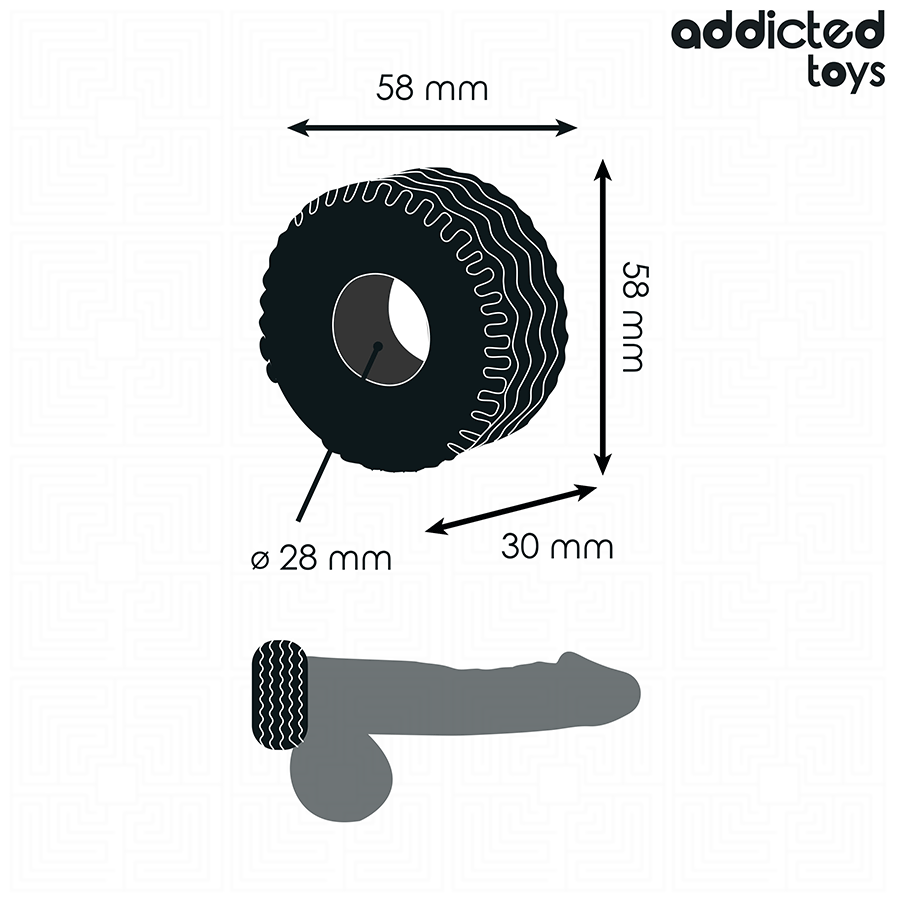 Addicted toys - anello per il pene extra spesso