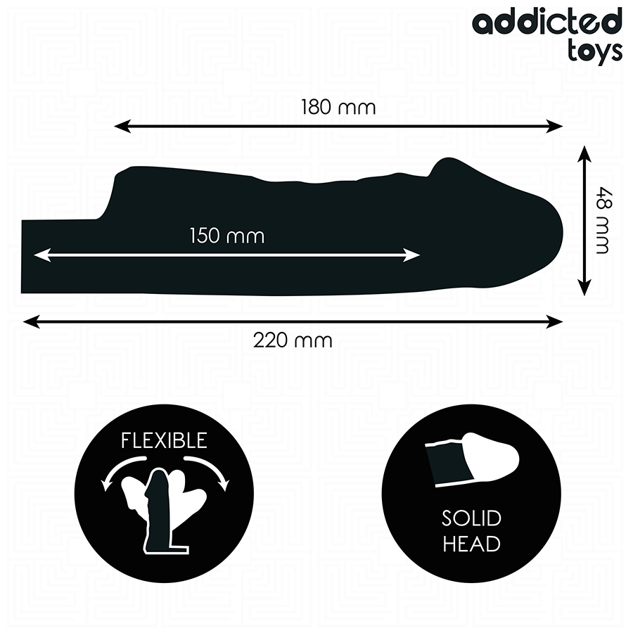 Addicted toys - estensione pene trasparente 27 cm
