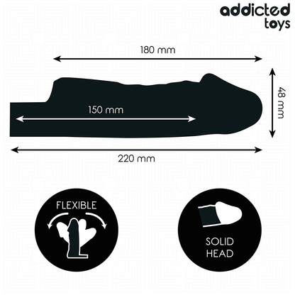 Addicted toys - estensione pene trasparente 27 cm