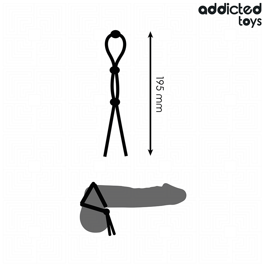Addicted toys - corda in silicone per il pene a triplo anello
