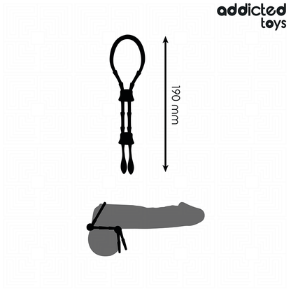 Addicted toys - corda in silicone regolabile per il pene