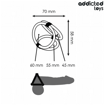 Addicted toys - anello per pene triplo