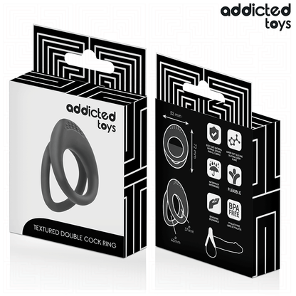 Addicted toys - anello per pene a doppia texture