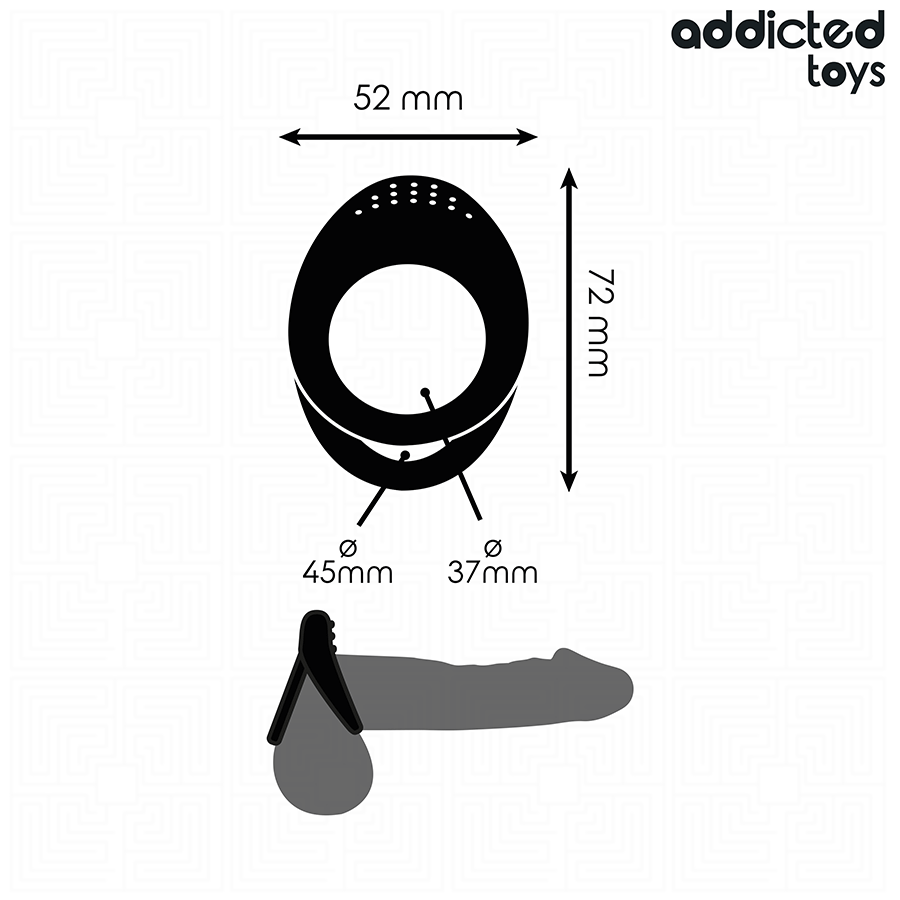 Addicted toys - anello per pene a doppia texture