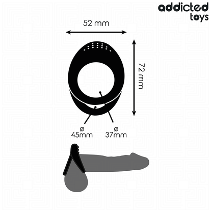 Addicted toys - anello per pene a doppia texture