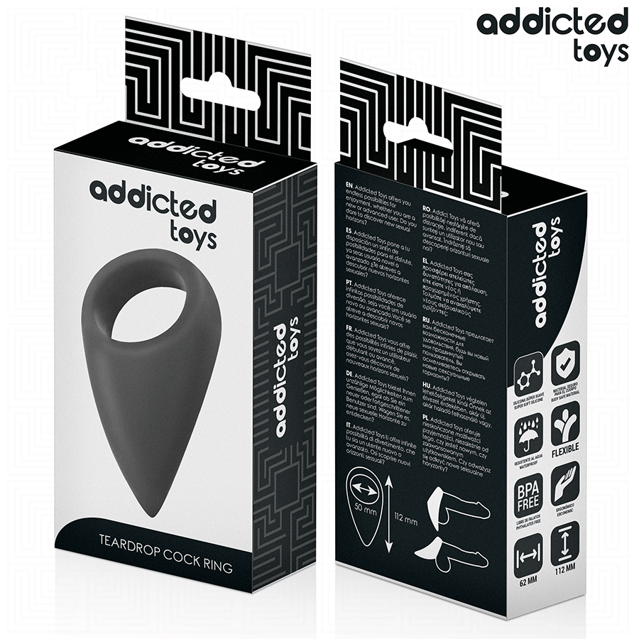Addicted toys - anneau pénien en forme de goutte d'eau