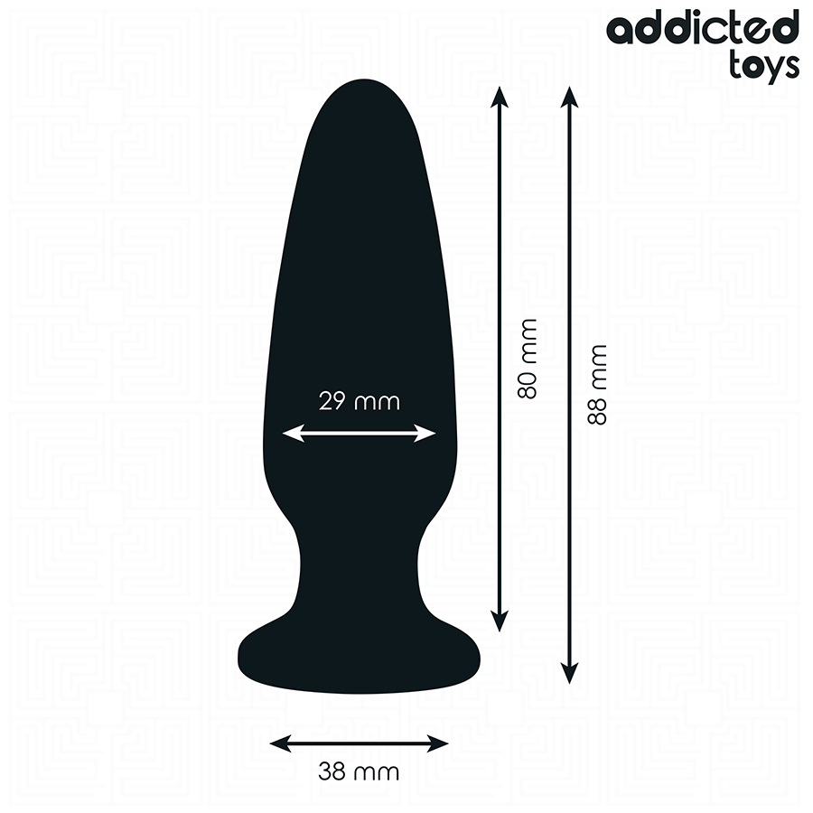 Addicted toys - plug anale con gioiello taglia s 8,8 cm